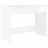 vidaXL Bureau Hoogglans Wit 100 x 50 x 78 cm Geconstrueerd Hout