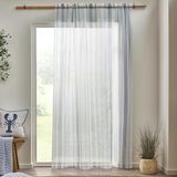 Catherine Lansfield Harbour Stripe voile-gordijnpaneel, 140 x 137 cm, wit
