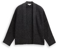 Tom Tailor - Cropped vest met glittereffect - Maat XXL - deep black
