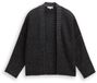 Tom Tailor - Cropped vest met glittereffect - Maat XXL - deep black