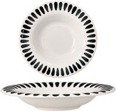 Bonna Pastabord - Lavis Black - Porselein - 27 cm (500cc) - set van 2