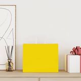 vidaXL Papieren zakken 250 st met hengsels 32x22x24 cm geel