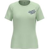 Odlo Essential Print Hardloopshirt Dames-Mint, Maat XS