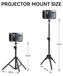 Trépied de projecteur - Hauteur 32-60 cm - Noir - Rotation 360 degrés - Avec sac de rangement