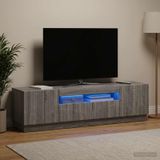 Maison Exclusive - Meuble TV LED en bois imitation chêne Sonoma, couleur gris