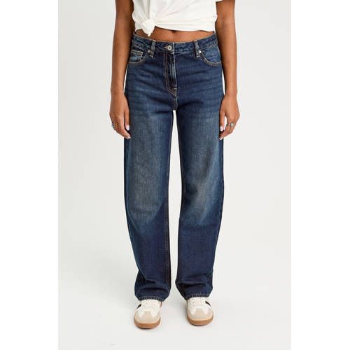 Cache Cache Straight Leg Jeans Dark Blue Denim