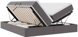 vidaXL Lit de rangement avec matelas et rangement Gris 200 x 200 cm Similicuir