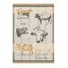 Coucke French Cotton Jacquard Race handdoek 50,8 x 76,2 cm, crèmekleurig, 100% katoen