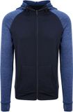 Just Cool Sporthoodie heren 'Cool Contrast Zipped' met capuchon Donkerblauw - S