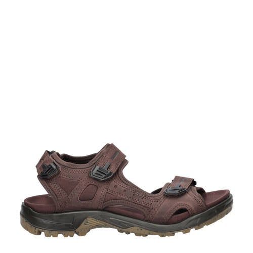 Ecco nubuck sandalen donkerbruin