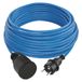 EMOS Verlengkabel voor het hele jaar door buiten, Schuko, blauw, 20 m kabel, 1,5 mm², met beschermkap, IP44 waterdicht en vorstbestendig, voor buiten, industrie, bouwplaats