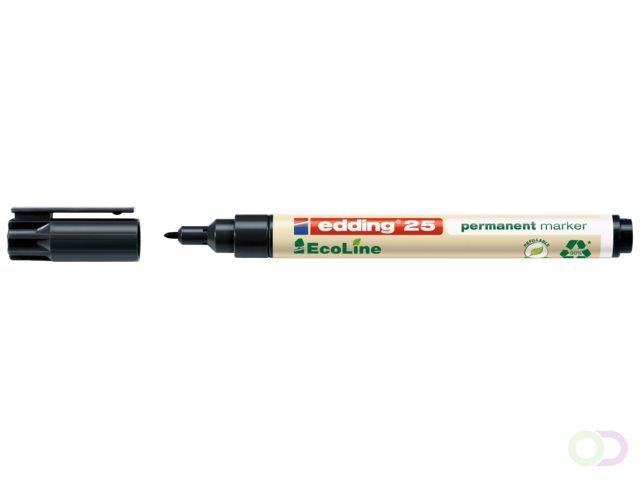 edding Ecoline Viltstift Edding 25 Ecoline rond 1mm zwart