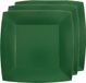Santex Assiettes à gâteau de fête - vert foncé - 20x - carton - 18 cm - carré
