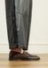Manfield Dames Donkerbruine Leren Loafers Met Goudkleurig Detail - Maat 42