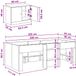 vidaXL Loft Bed Frame met Kast met opslag 3 st Betongrijs Bewerkt hout