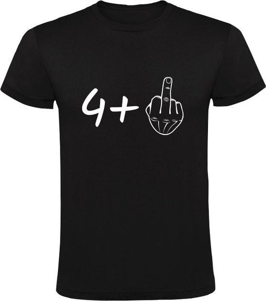 Zwart 5 Jaar Kindershirt - 100% Katoen - Maat 116 - Unisex