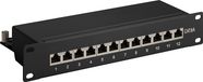Goobay 10 Patch Panel - 12 poorten - CAT6a 1U - zwart