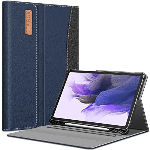 Fintie Hoes voor Samsung Galaxy Tab S7 FE 2021/S7 Plus 2020 12,4 inch, marineblauw
