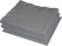 Merkloos / Sans marque Zilveren 25x Zilveren kleuren thema servetten 41 x 41 cm