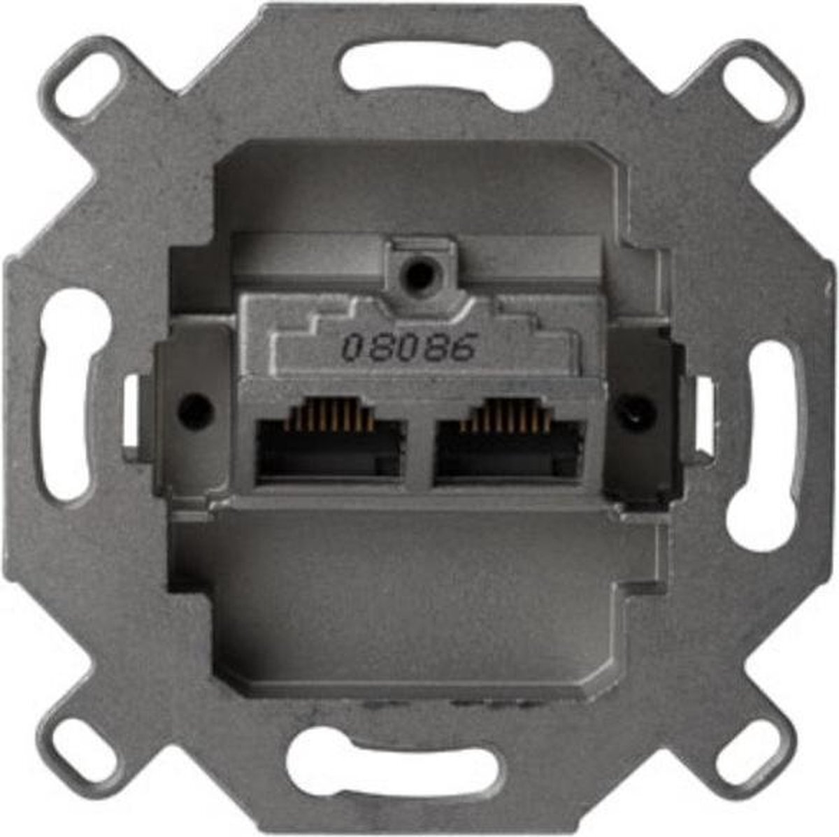 PEHA sokkel inbouw 2V modulair jack 8 polig RJ45 cat6 - Netwerk