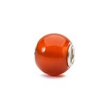 Trollbeads Charm Runder Karneol van Edelstein in de kleur rood-oranje, TSTBE-00023