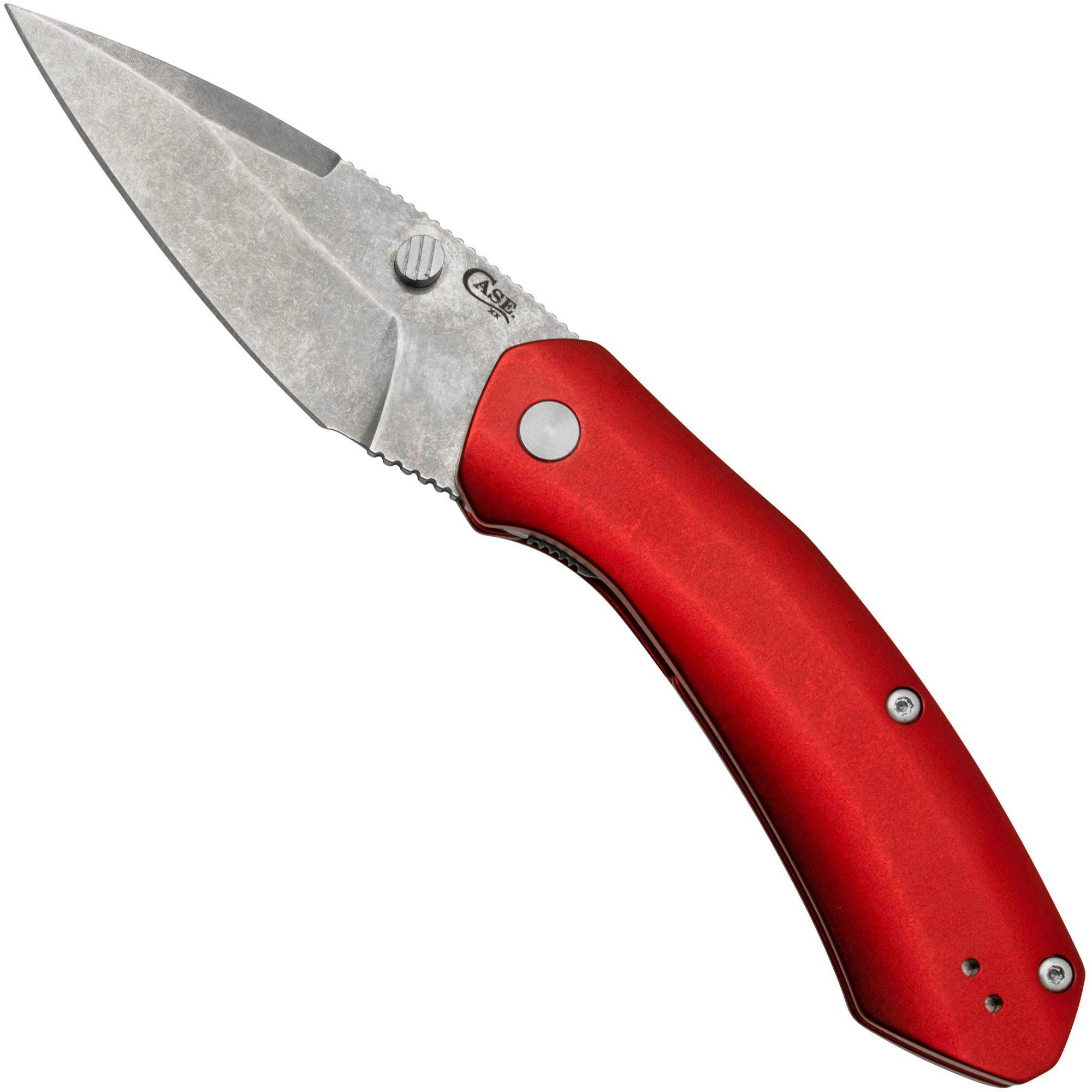 Case Knives Case Westline 36551 Red Anodized Aluminum, Drop Point Blade S35VN, zakmes