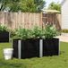 Maison Exclusive - Jardinière Noir 150x50 cm Bois massif Pin