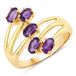Rafaela Donata Ring Sterling Zilver Amethist Geelgoud Dames 17.25 mm / maat 54