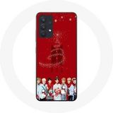 Maniacase Hoesje voor Samsung Galaxy A13 4G / A13 4G Lite BTS Bangtan Boys Rode Achtergrond Kerstcadeau 2023
