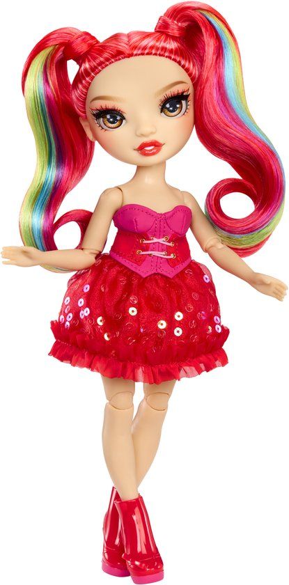 Rainbow High Be Dazzling - Vivienne Rouge - Rode modepop 28 cm met verblindingsgereedschap, glinsterende edelstenen en stylingaccessoires