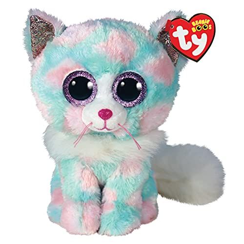 TY Beanie Boo's - Kat Opal - 15 CM - Wit/Roze