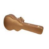 Crossrock Designer Series houten OM gitaarkoffer voor Martin 000-14 Fret | Luxe goud kunstleer, bordeaux fluwelen interieur, slot - premium hardshell