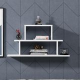 Hanah Home Stijlvolle wandplank, wit, 90 x 19,6 x 45,4 cm, 100% melamine gecoat deeltjesbord, 18 mm dik, veelzijdige opslagoplossing voor moderne ruimtes