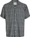 JACK & JONES JPRBLULINCOLN PRINT RESORT S/S SHIRT LN Heren Overhemd XXL Gebloemd Korte mouw EcoVero viscose/Polyamide/Linnen Blauw