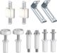Merkloos Bifold Deur Hardware Reparatie Onderdelen - Top Pivots en Bodemdraaipunten - Wit