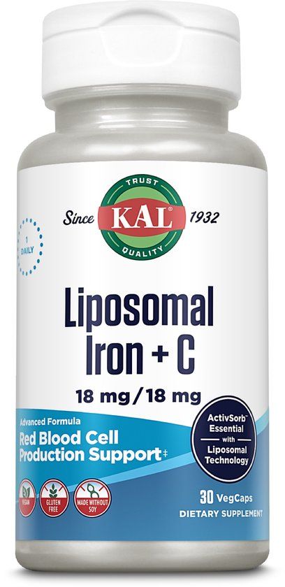 Kal Liposomaal IJzer Vitamine C Capsules