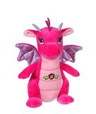 Gipsy Gispy-draak met geluid, 20 cm, roze pluche voor kinderen, 071614