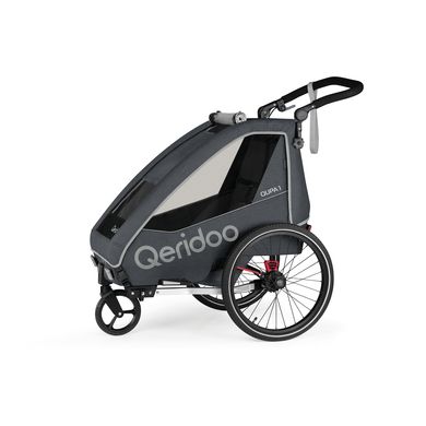 Qeridoo QUPA 1 Grijs kinderfietskarretje Collectie 2023