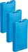 Plasticforte 500 grams koelelementen - 6x stuks - 20 x 10.5 x 2.5 cm - blauw - met sneeuwvlokken print