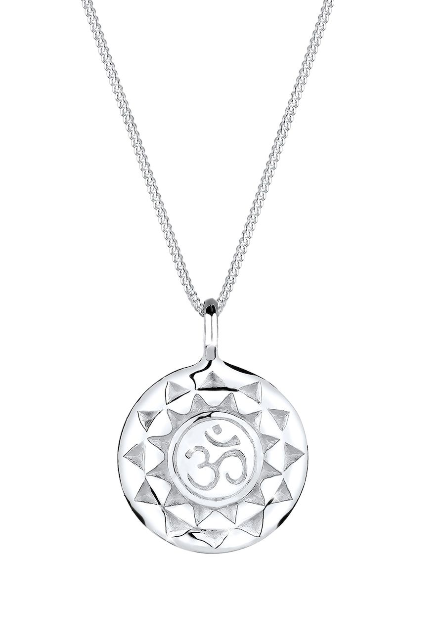 Elli Elli Halsketting Dames Yoga Talisman Om Mantra - 925 Sterling Zilver