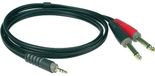 Klotz AY5-0600 Y-adapter kabel jack 6 m - Zwart