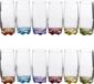 Secret de Gourmet Drinkglazen/waterglazen - 18x stuks - 380 ml - kleurenmix