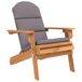 VidaXL Tuinstoel Adirondack met kussens massief acaciahout Grijs
