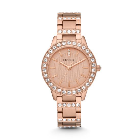 Fossil Jesse ES3020 Dameshorloge 34 mm - Rosékleurig