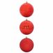 vidaXL Kerstbal Set XXL 3 st Rood Ø 25 cm Kunststof