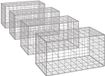 Vente-unique Set de 4 gabions en acier galvanisé - H 50 x L 100 x P 30 cm - Maillage 5 x 10 cm - TERACO