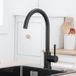 Auralum Noir Robinet Cuisine En Laiton Rotatif À 360° Mitigeur Évier Monotrou À Eau Chaude Et Froide Convient Pour Évier Cuisine