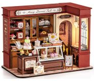 Maison miniature pâtisserie à assembler - Bois - Maquette pour adultes et adolescents - Maison de poupée en kit de bricolage