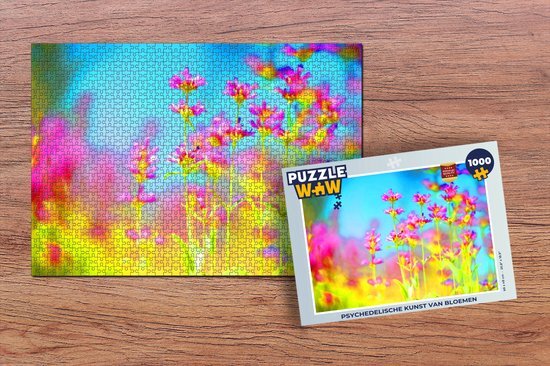 MuchoWow Puzzel Bloemen - Kunst - Psychedelisch - Legpuzzel - Puzzel 1000 stukjes volwassenen