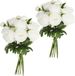Atmosphera Kunstbloemen 2 boeketten 13 witte pioenen 50 cm